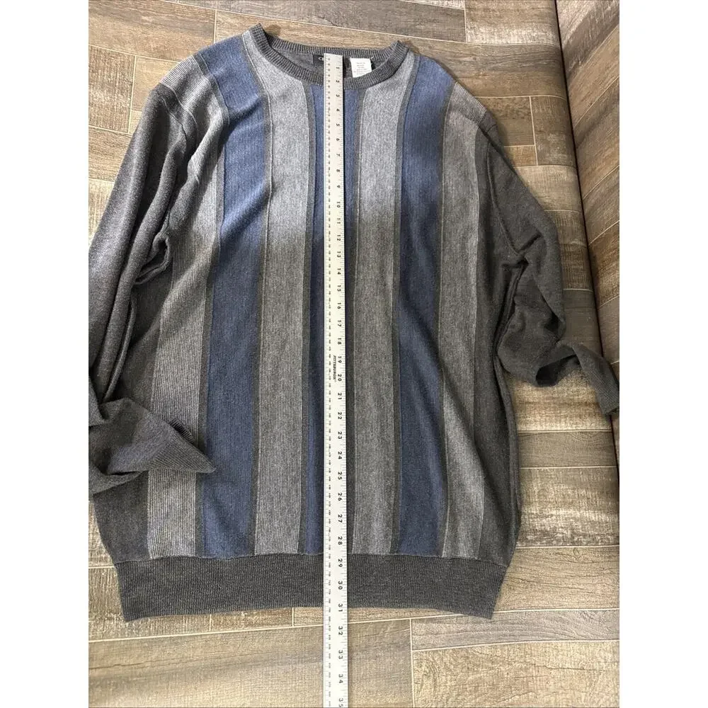 Cellinni Collezione Striped Wool Blend Sweater Men’s Size‎ XLT